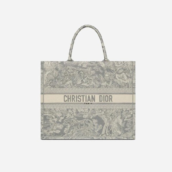 ❤디올 여성 그레이 투알 드 주이 리버스 자수 북 토트백 라지- Dior  Roald Rivers Embroidery large Tote Bag- di2588z