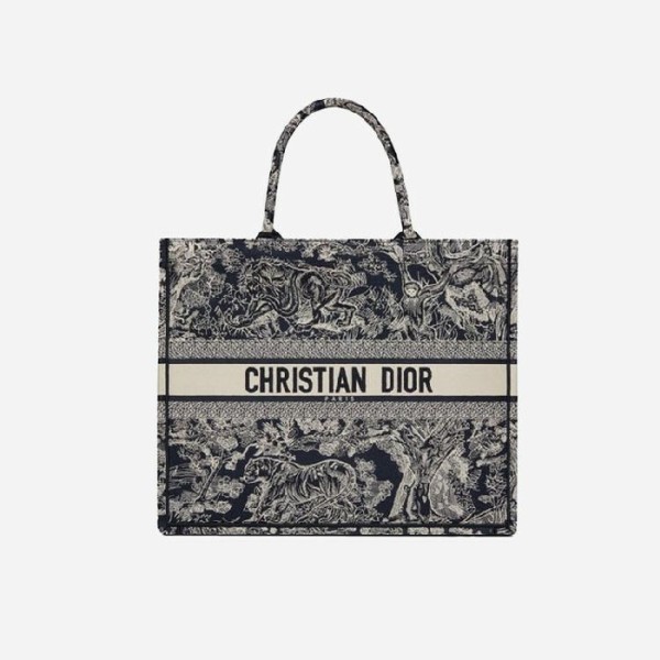 ❤디올 여성 블루 투알 드 주이 리버스 자수 북 토트백 라지 - Dior Roald Rivers Embroidery large Tote Bag- di2590z