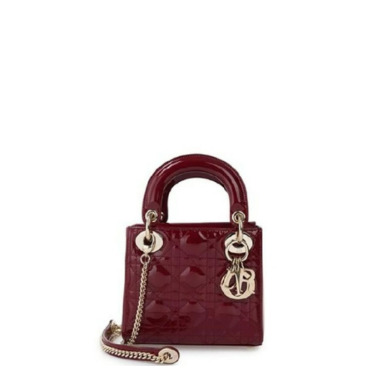 ❤디올 여성 체리 레드 페이턴트 까나쥬 레이디백 미니 - Dior Cherry Patents Cannage Dama Mini Bag- di2595z