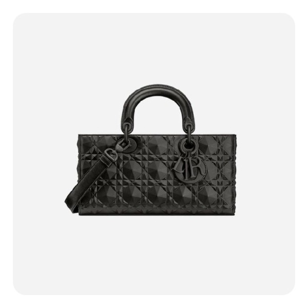 ❤디올 블랙 다이아몬드 모티브 까나쥬 레이디백 미디엄- Dior Diamond Motive Lady Medium Bag- di2616z