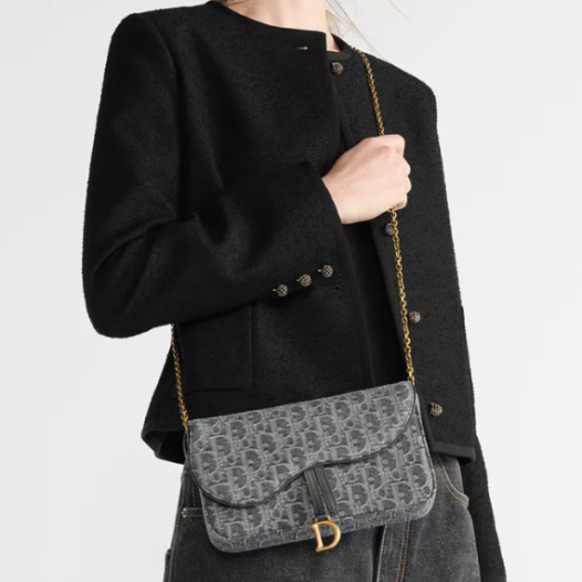 디올 여성 미디엄 새들 체인 파우치 - Dior Womens Medium Saddle Chain Pouch