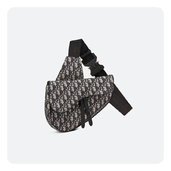 ❤디올 베이지&블랙 오블리크 자카드 새들 백- Dior Oblique Jacquard Saddle Bag- di2624z