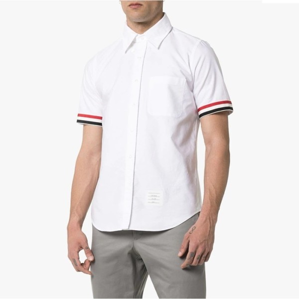 ❤톰브라운 남성 반팔 셔츠 - Thom Browne Mens White Shirts - thc2370x
