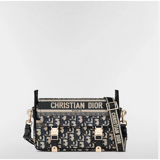 ★디올 남성 여성 캠프 스몰백 - Dior Oblique Embroidery Camp Bag