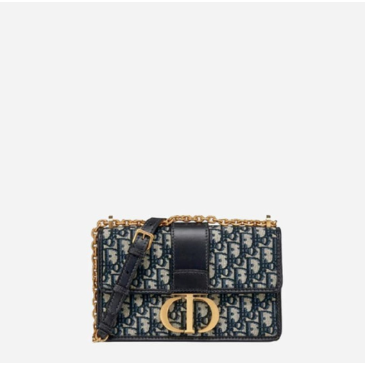 ❤디올 30 몽테인 블루 오블리크 자카드 체인백 - Dior 30 Montaigne Oblique Jacquard Chain Bag- di2635z
