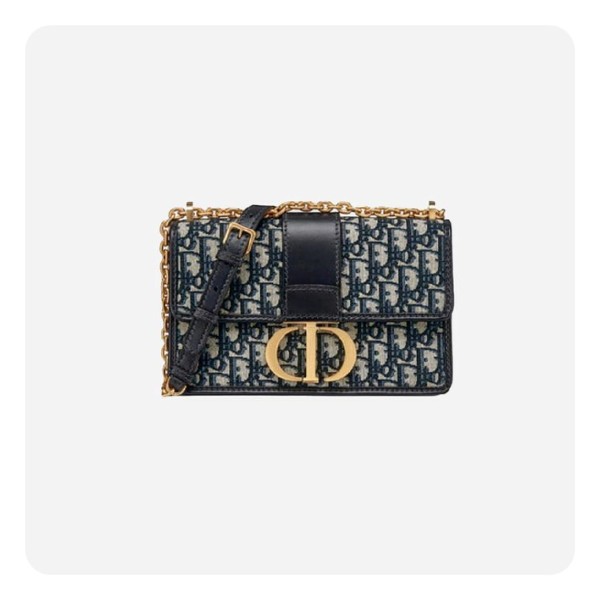❤디올 30 몽테인 블루 오블리크 자카드 체인백 - Dior 30 Montaigne Oblique Jacquard Chain Bag- di2635z