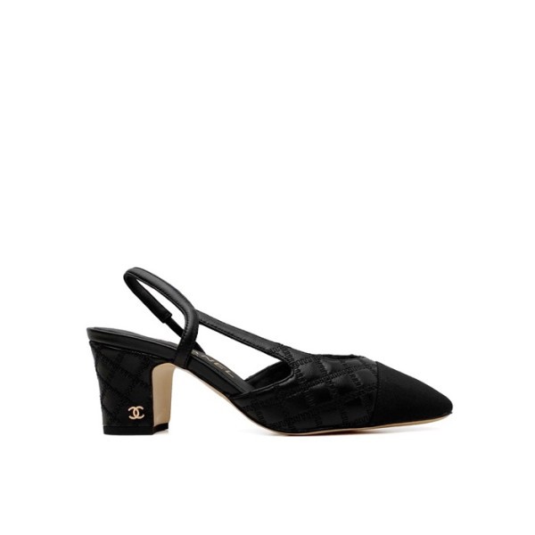 ❤샤넬 여성 미들힐 슬링백 - Chanel Womens Black Slingback - chs1431x