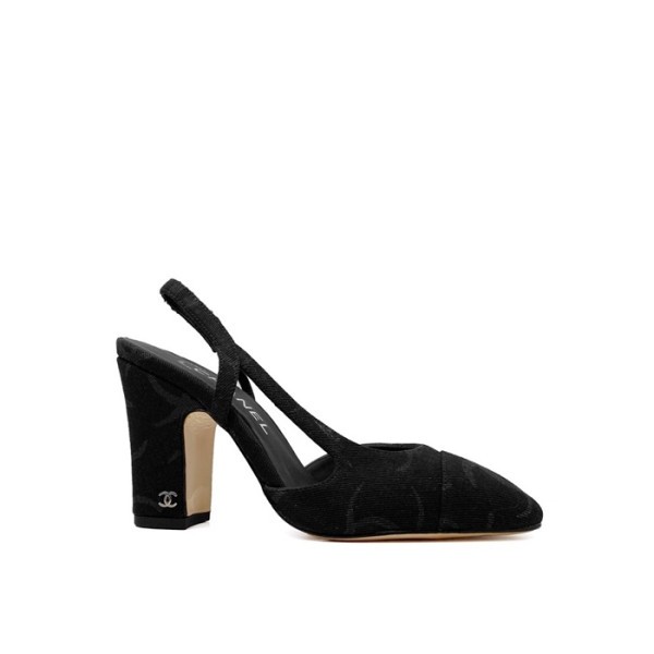 ❤샤넬 여성 하이힐 슬링백 - Chanel Womens Black Slingback - chs1435x