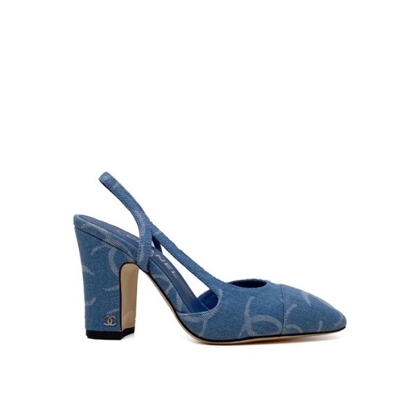 ❤샤넬 여성 하이힐 슬링백 - Chanel Womens Blue Slingback - chs1436x