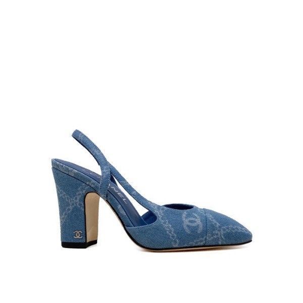 ❤샤넬 여성 하이힐 슬링백 - Chanel Womens Blue Slingback - chs1437x