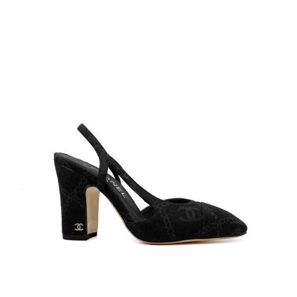 ❤샤넬 여성 하이힐 슬링백 - Chanel Womens Black Slingback - chs1438x