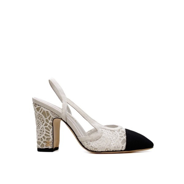 ❤샤넬 여성 하이힐 슬링백 - Chanel Womens White Slingback - chs1443x