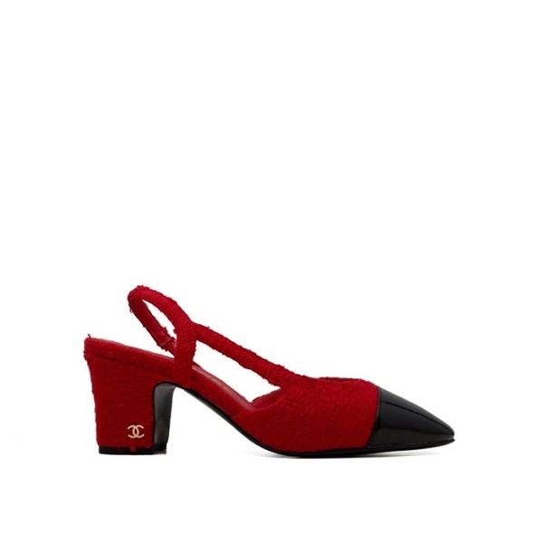 ❤샤넬 여성 미들힐 슬링백 - Chanel Womens Red Slingback - chs1453x