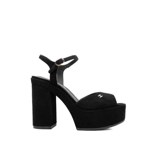 ❤샤넬 여성 하이힐 슬링백 - Chanel Womens Black Slingback - chs1466x