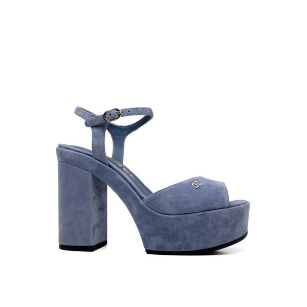 ❤샤넬 여성 하이힐 슬링백 - Chanel Womens Blue Slingback - chs1468x