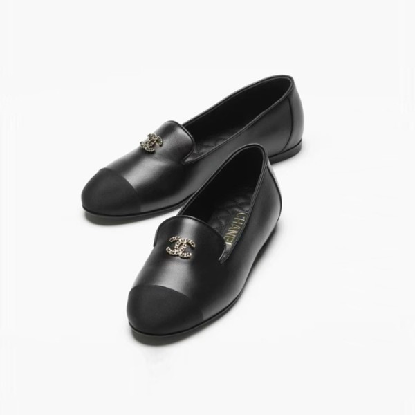❤샤넬 여성 화이트 에스파듀 - Chanel Womens Black Slip-ons - chs1474x