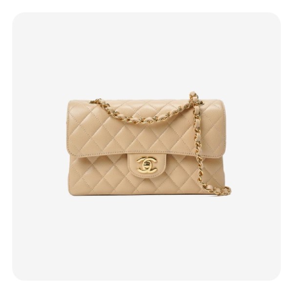 ❤샤넬 클래식 캐비어 스몰 베이지 골드  - Chanel Classic Caviar Small  Bag- ch2651z