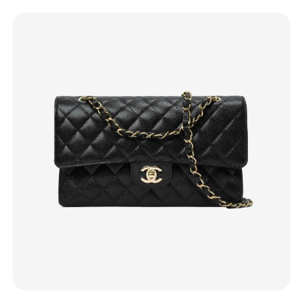 ❤샤넬 클래식 캐비어 미디움 블랙 골드/실버  - Chanel Classic Caviar Medium Bag- ch2653z
