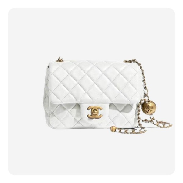 ❤샤넬 쁘띠삭 플랩백 골드볼 화이트 골드 - Chanel Petit Sac Flap Bag- ch2658z