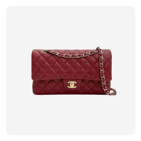 ❤샤넬 클래식 캐비어 미디움 버건디 골드  - Chanel Classic Caviar Medium Burgundy Bag- ch2661z