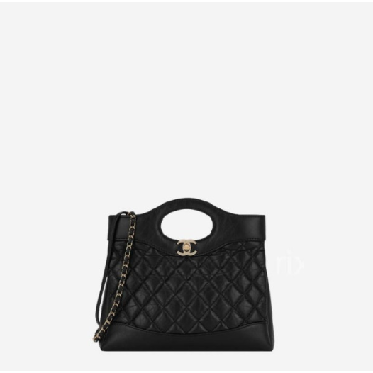 ❤샤넬 31 미니 쇼핑백 샤이니 크럼플드 카프스킨 & 골드 메탈 블랙 - Chanel Mini Shopping Bag Shiny Crumpled  Calfskin Bag - ch2666z