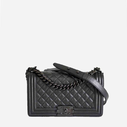 ❤샤넬 보이백 미디움 캐비어 블랙 흑장 - Chanel Boy Bag Medium Caviar  Bag - ch2669z