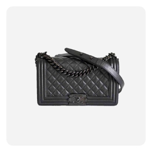 ❤샤넬 보이백 미디움 캐비어 블랙 흑장 - Chane Boy Bag Medium Caviar  Bag - ch2669z