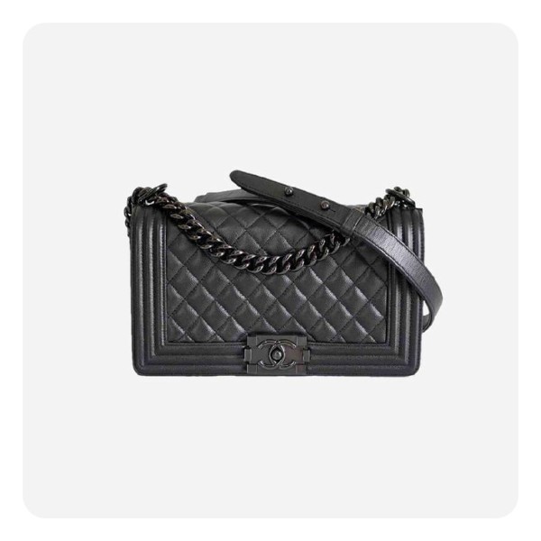 ❤샤넬 보이백 미디움 캐비어 블랙 흑장 - Chane Boy Bag Medium Caviar  Bag - ch2669z