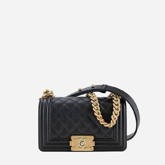 ❤샤넬 보이백 스몰 캐비어 블랙 골드 - Chane Boy Bag Small Caviar Bag - ch2674z