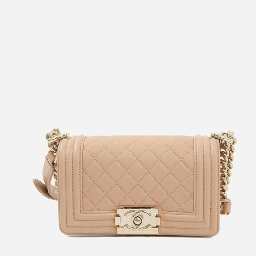 ❤샤넬 보이백 스몰 캐비어 베이지 골드 - Chane Boy Bag Small Caviar Bag - ch2677z