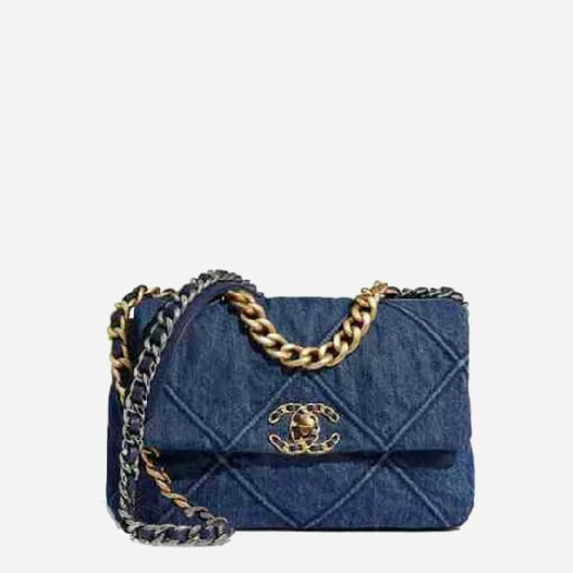 ❤샤넬 19 플랩백 미디움 데님 골드 - Chane19 Flap Medium Bag - ch2679z