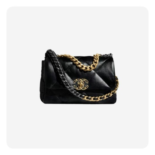 ❤샤넬 19 플랩백 고트스킨 미디움 블랙 골드 - Chane19 Flap Bag Goatskin Medium Bag - ch2681z