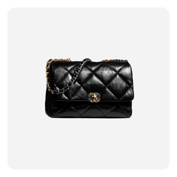❤샤넬 19 플랩백 램스킨 맥시 블랙 골드- Chane19 Flap Bag Lamb skin Maxi Bag - ch2689z