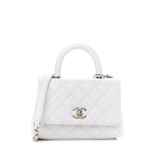 ❤샤넬 코코핸들 미니 화이트 골드  - Chanel Coco Handle Mini Bag - ch2693z