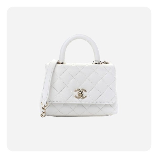 ❤샤넬 코코핸들 미니 화이트 골드  - Chane Coco Handle Mini Bag - ch2693z