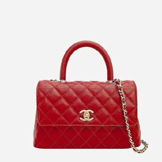 ❤샤넬 코코핸들 스몰 레드 골드 - Chanel Coco Handle Small Bag - ch2695z