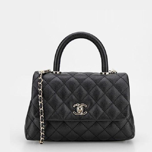❤샤넬 코코핸들 스몰 블랙 골드 - Chanel Coco Handle Small Bag - ch2696z
