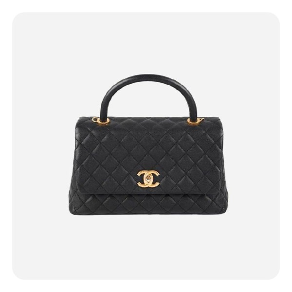 ❤샤넬 코코핸들 미디움 블랙 골드 - Chane Coco Handle Medium Bag - ch2699z