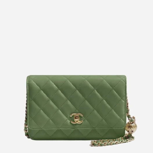 ❤샤넬 골드볼 woc 램스킨 그린 골드 - Chanel  woc Lamb skin Bag - ch2709z