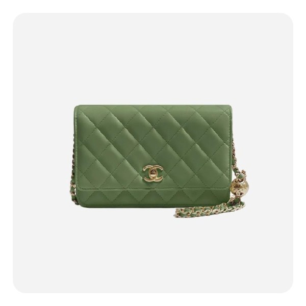 ❤샤넬 골드볼 woc 램스킨 그린 골드 - Chane  woc Lamb skin Bag - ch2709z