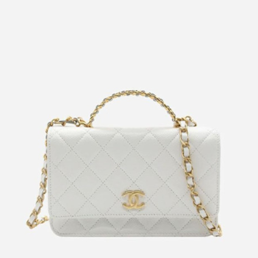 ❤샤넬 탑핸들 woc 램스킨 화이트 골드 - Chanel Top Handle woc Lamb skin Bag - ch2710z