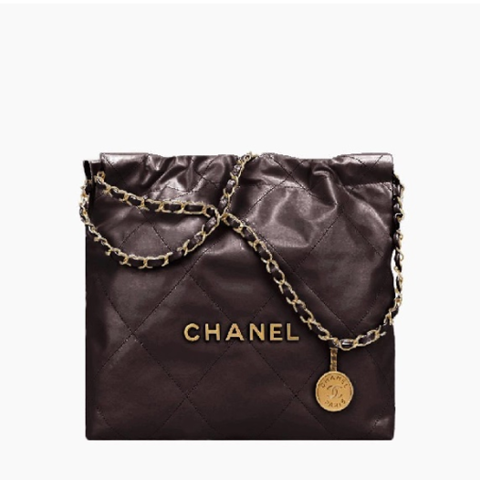 ❤샤넬 22백 미디움 초코 브라운 골드- Chanel 22 Bag Medium Bag - ch2713z