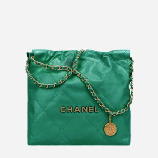 ❤샤넬 22백 스몰 그린 골드- Chanel 22 Bag Small Bag - ch2715z
