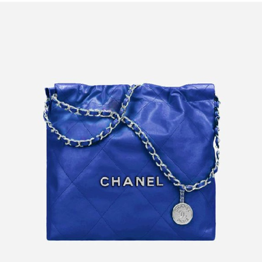 ❤샤넬 22백 스몰 블루 실버 - Chanel 22 Bag Small Bag - ch2718z