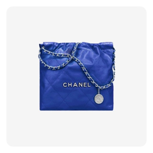 ❤샤넬 22백 스몰 블루 실버 - Chane 22 Bag Small Bag - ch2718z