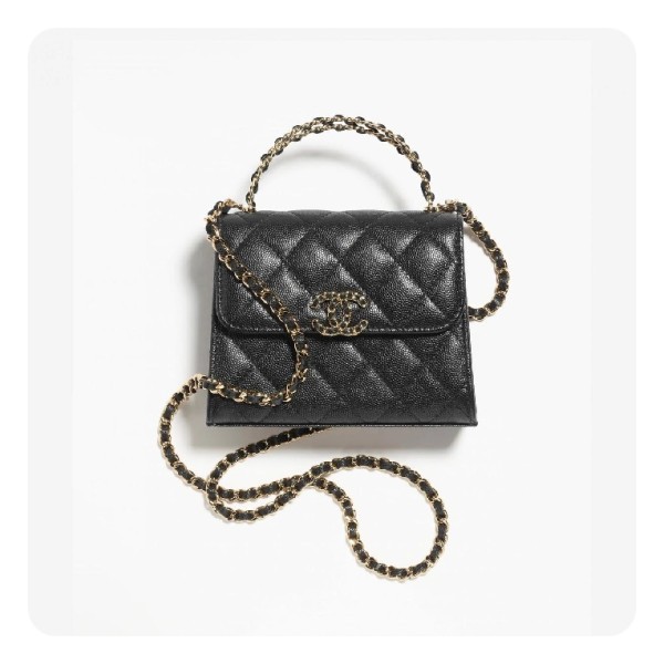 ❤샤넬 23켈리 블랙 미니 그레인드 샤이니 카프스킨 AP3237 - Chane 23 Kelly Mini Grained Shiny Calfskin Bag - ch2728z