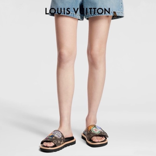 ❤루이비통 여성 폴 뮬 - Louis vuitton Womens Pool Pillow Flat Comfort Mules - lvs1539x