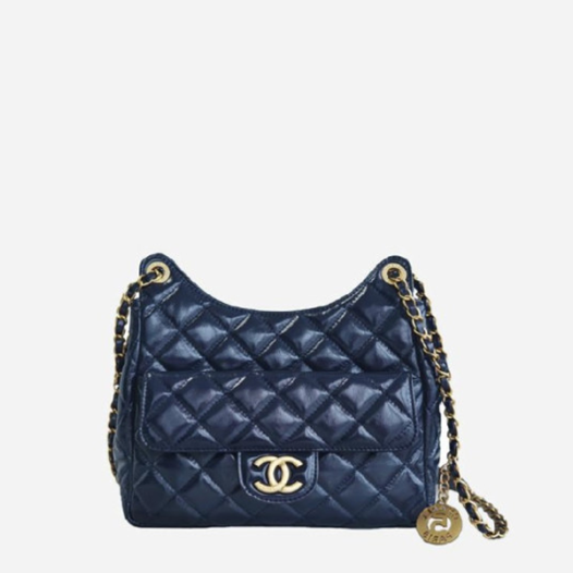 ❤샤넬 23 호보 핸드백 미디움 네이비 골드 - Chane 23 Hobo Handbag  Medium Bag - ch2735z