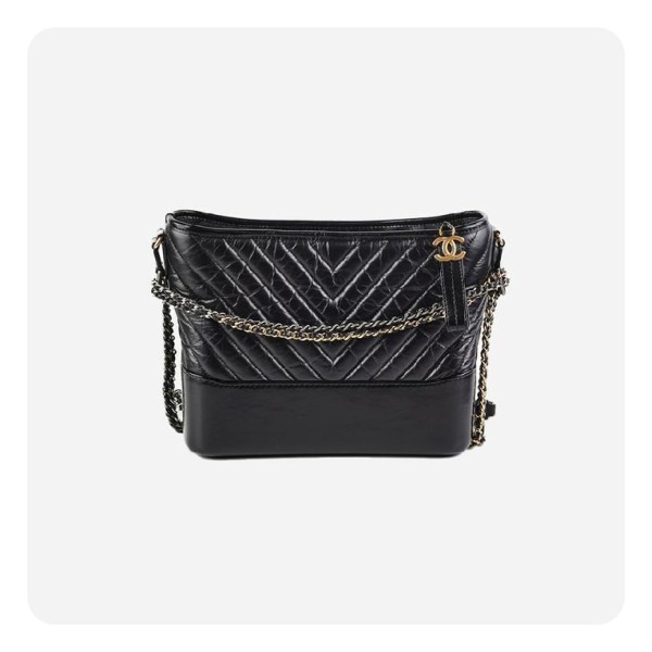 ❤샤넬 가브리엘 카프스킨 호보백 쉐브론 블랙 골드 - Chane Gabriel Calfskin Hobo Bag Chevron Bag - ch2737z
