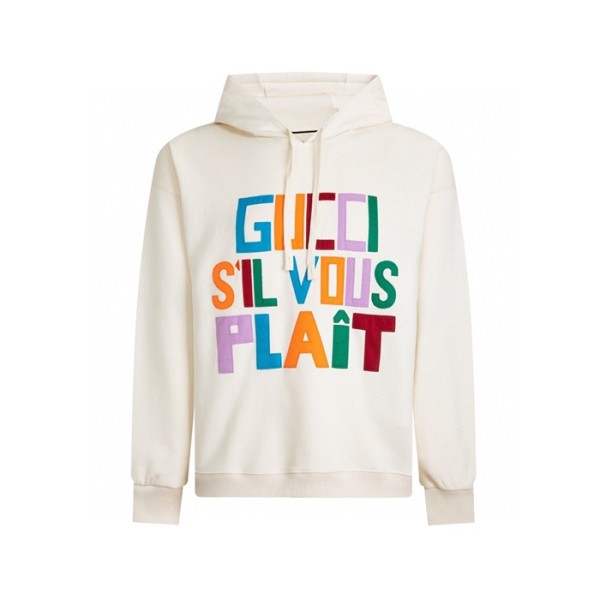 ❤구찌 남/녀 아이보리 후드티 - Gucci Unisex Ivory Hoodie - guc2478x